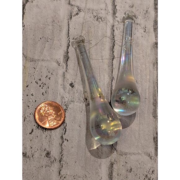 Hand Blown Glass Rain/Tear Drop Ornaments - Christmas/Other - Picture 5 of 10